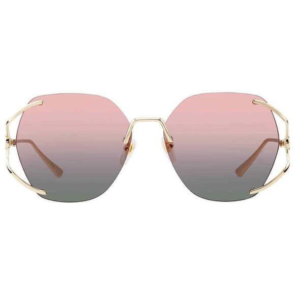 NEW Gucci Pink and Gold Square Women\'s Sunglasses main image 2